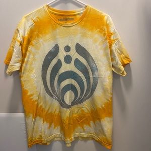 Yellow tie dye Bassnectar t shirt